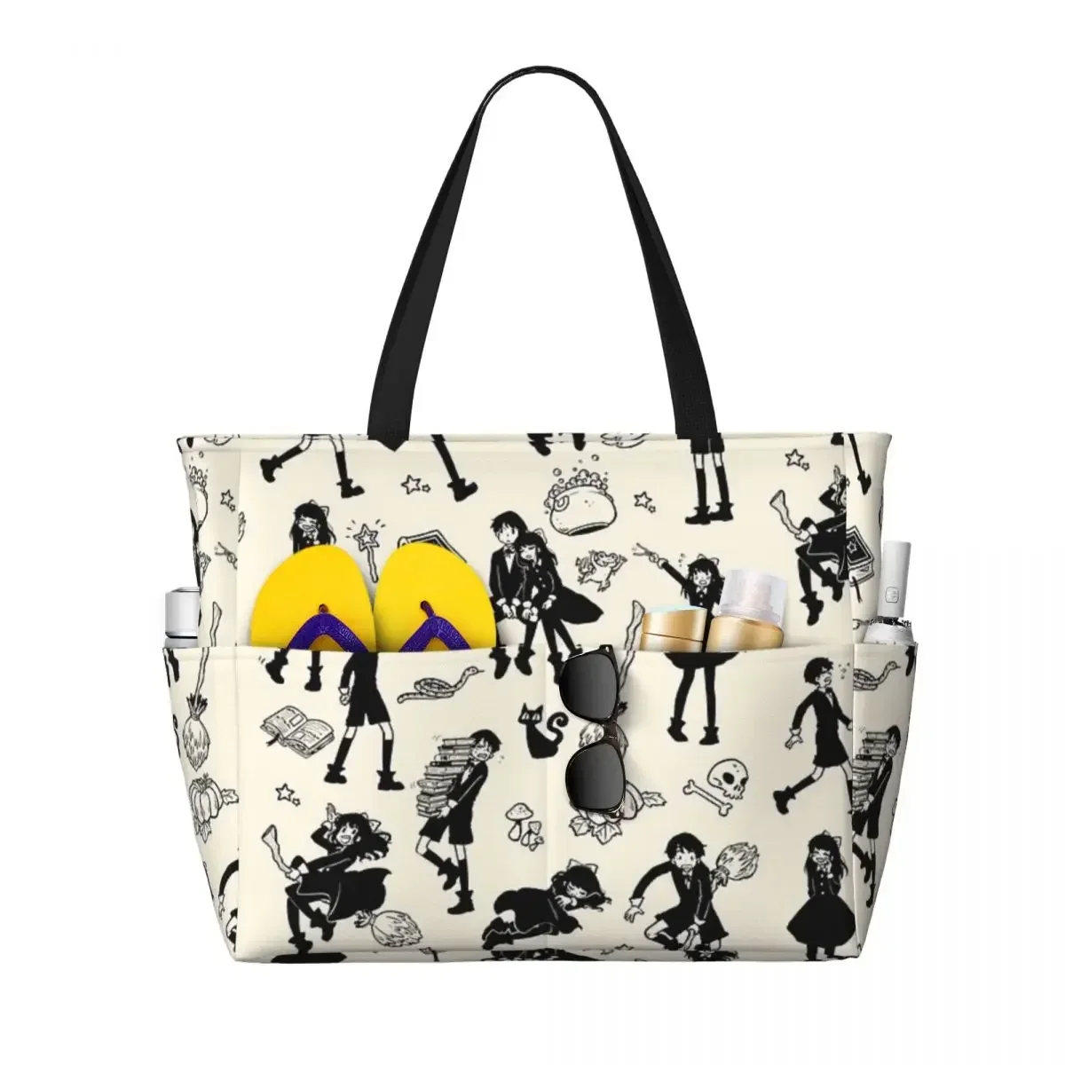 Magic Cartoon Animal Beach Travel Bag, Tote Bag Trendy Large Capacity Gifts Birthday Gift Multi-Style Pattern