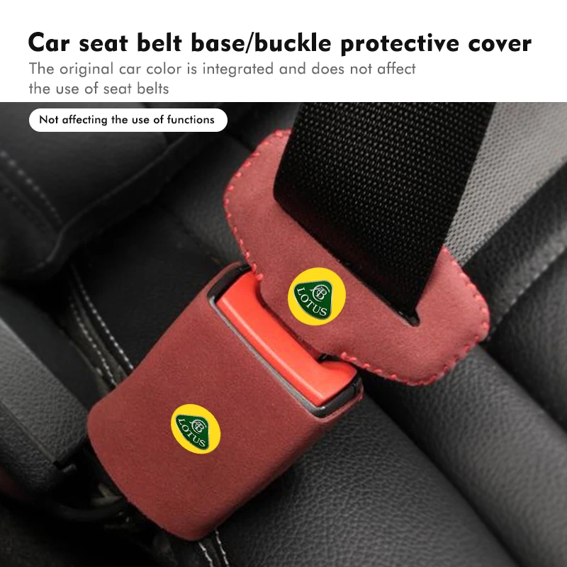 2Pcs Car Seat Belt Buckle Protector Clip Anti-collision Cover For Lotus Eletre Emira Evija Envya 3-Eleven Elise Evora Esprit