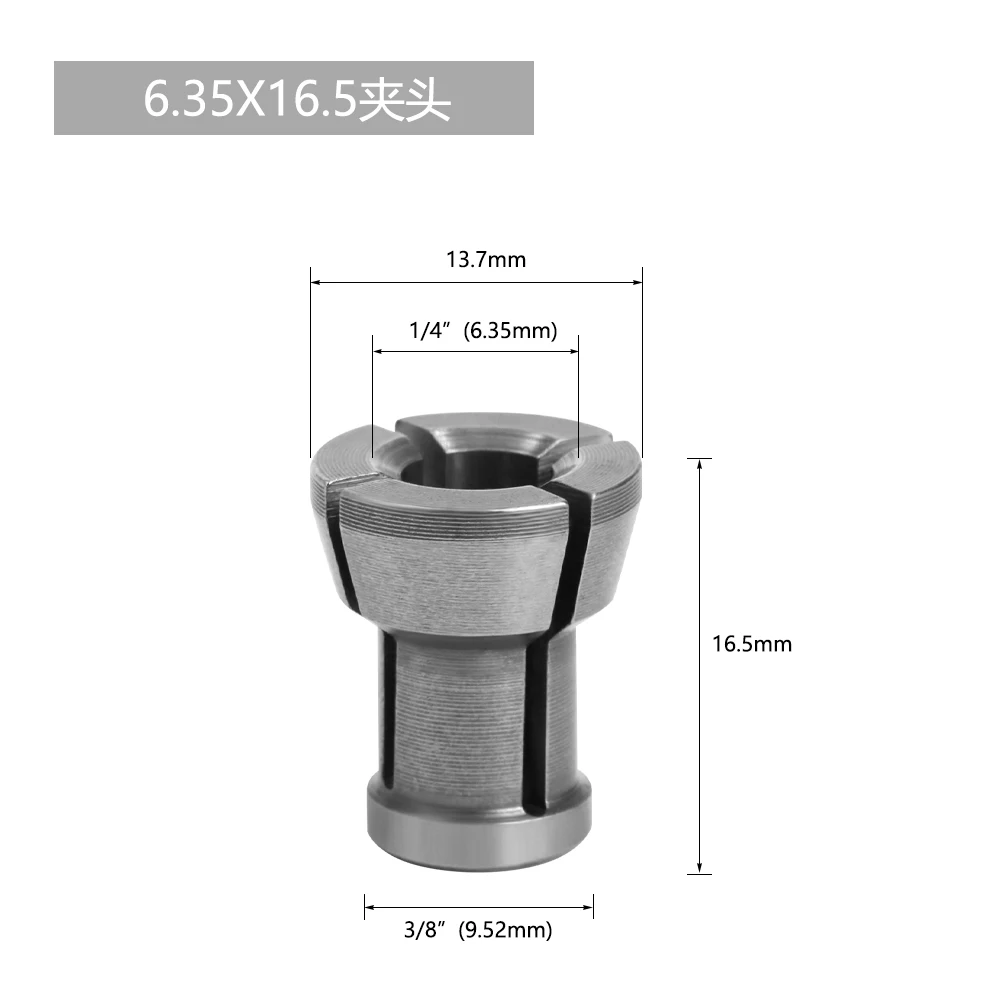 LAVIE M17 6mm 1/4 8mm 9.5mm 10mm Engraving Machine Chuck Nut Electric Router Milling Cutter Accessories Conversion Handle