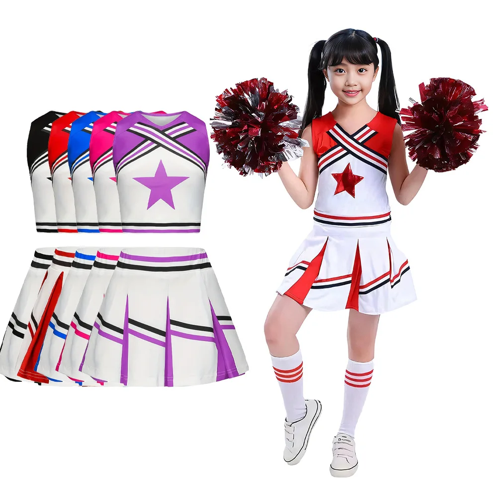 

Детская форма черлидинга первого июня, студенческие игры, костюм черлидинга, костюм черлидинга