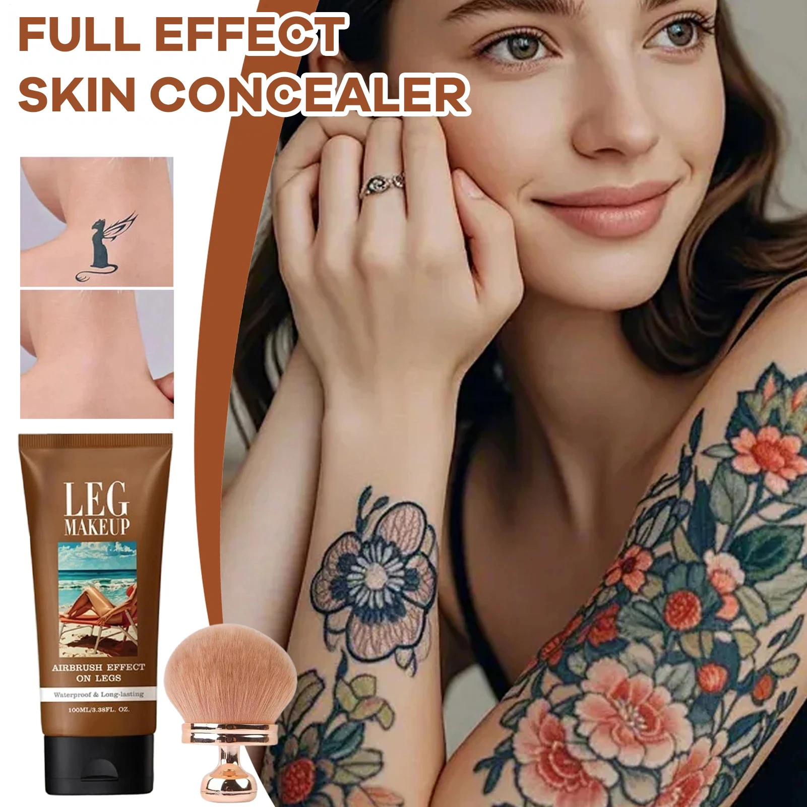 

100ml Leg Makeup For Imperfections Legs Makeup Waterproof Concealer Body Bronzer Lotion for Men and Women Even Skin