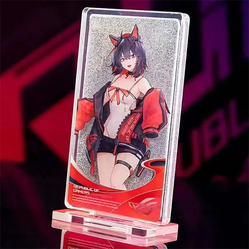 ROG Original Desktop Decorations standee Quicksand process, acrylic material Esports peripherals, Flowing Sand Plaque