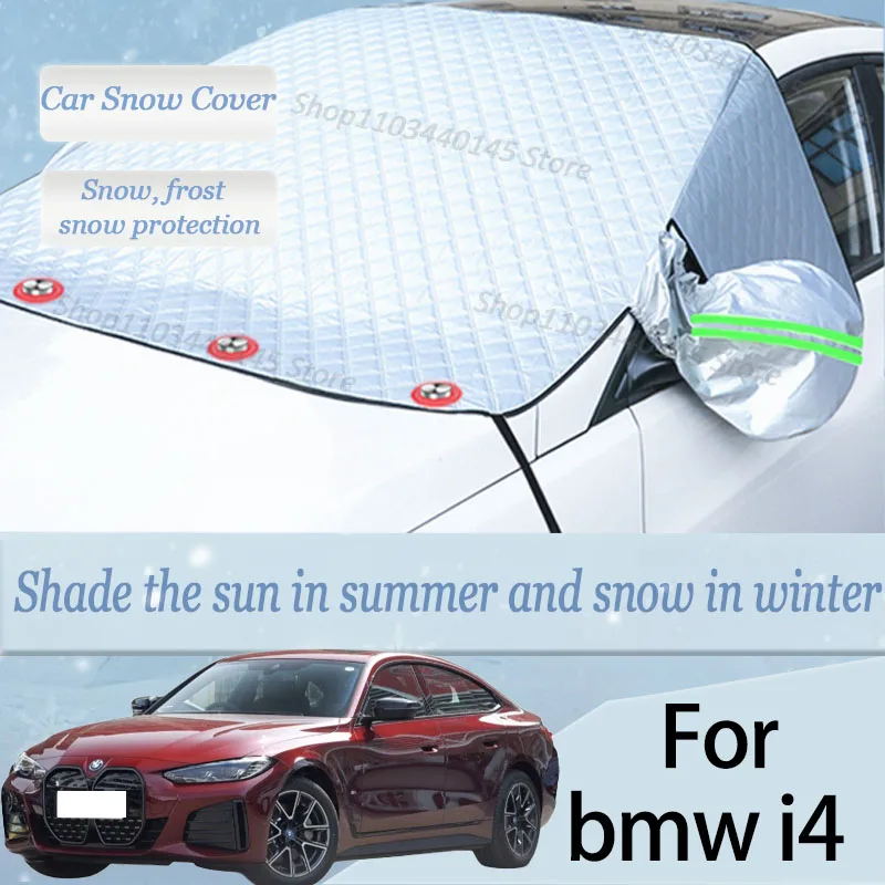 

For bmw i4 car Snow Windscreen, Snow, Frost, Dust and UV Visor, Winter car clothing, thick magnetic