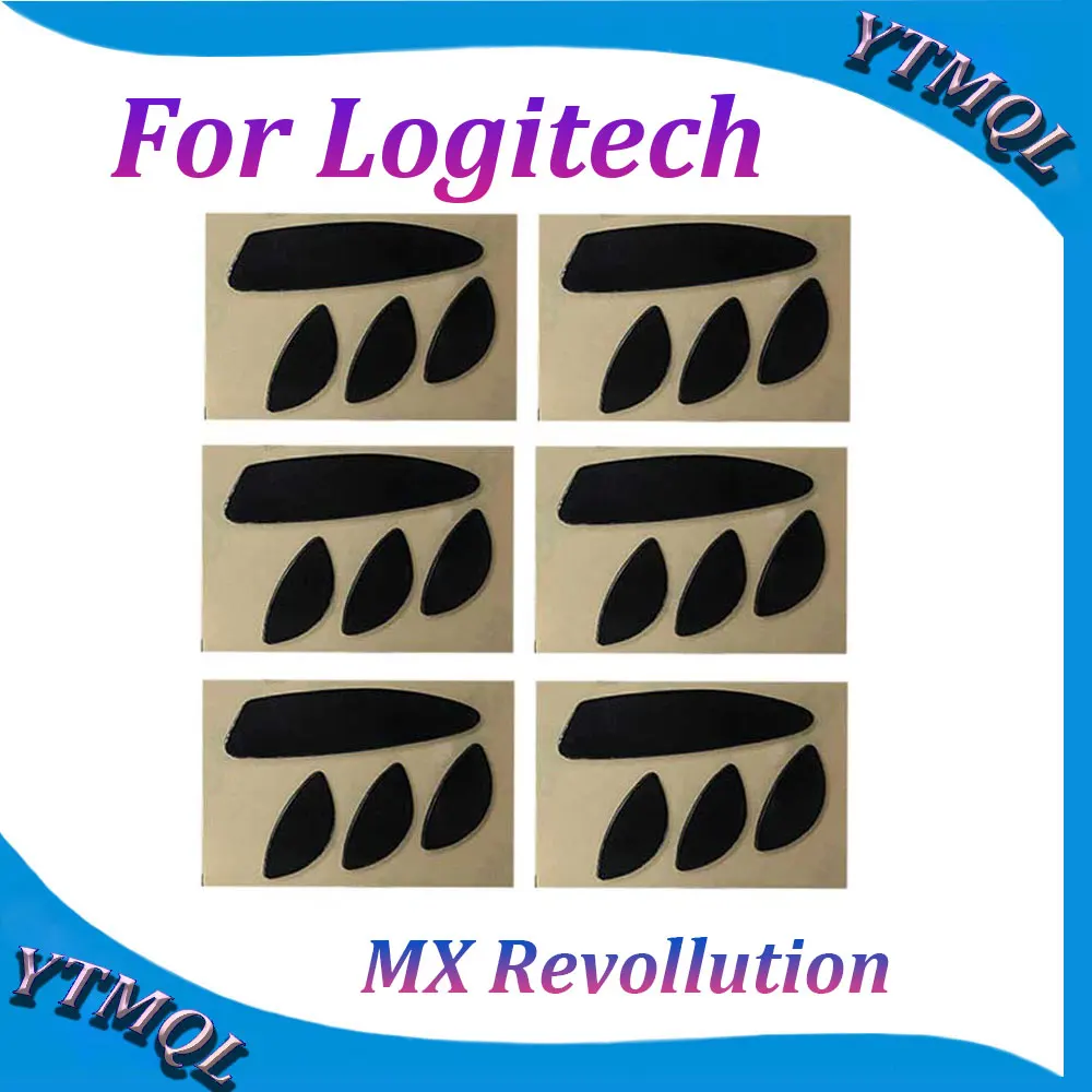 2-10Set Mouse Feet Skates Pads For Logitech MX Revolution wireless Mouse White Black Anti skid sticker replacement Connector