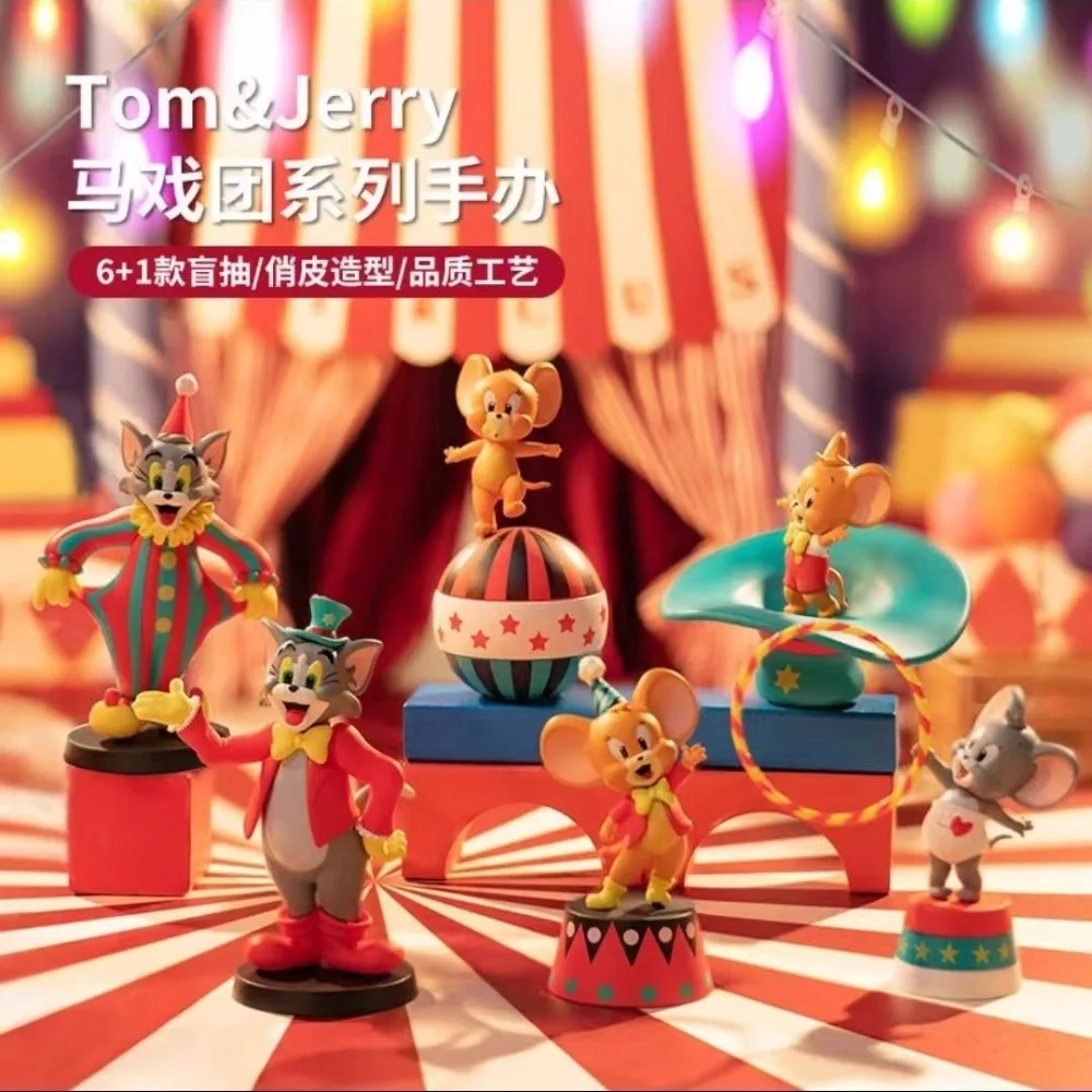 

MINISO Tom&Jerry Circus Series Blind Box Kawaii Anime Peripheral Model Car Desktop Decoration for Children's Birthday Gifts
