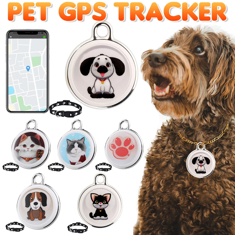 Pet Anti-Lost GPS Tracker Dog Gps Collar Real-Time Global Tracking Device Bluetooth-compatible GPS Mini Locator for Dogs Cats