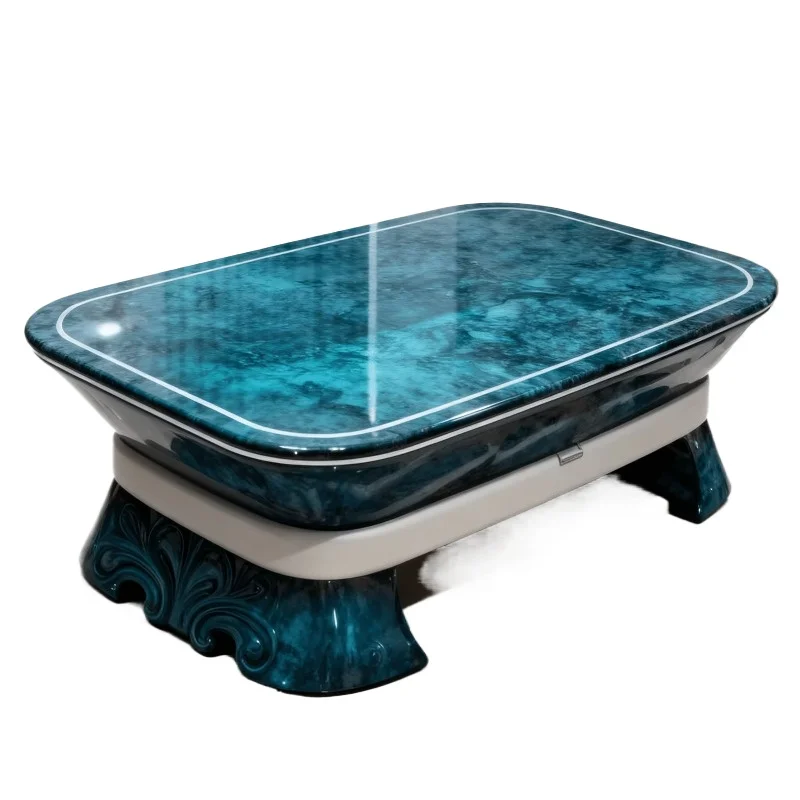 

Modern Nordic solid wood coffee table with living room storage space hotel villa durable