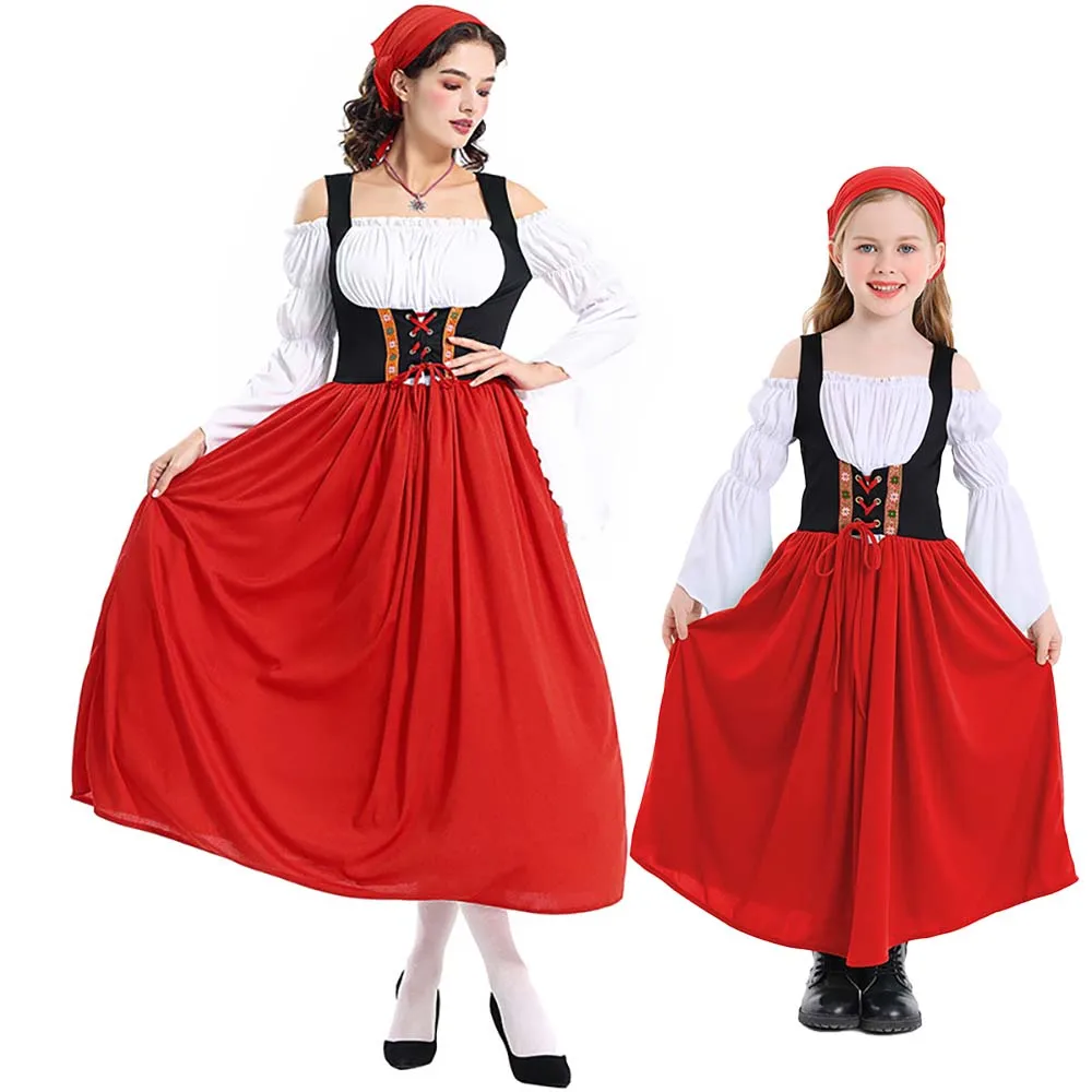 medieval serving wench oktober fest beer maid bavarian Bavarian Oktoberfest Costume