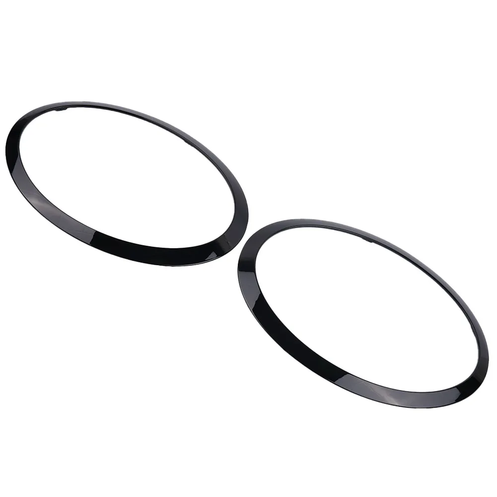Part Frame SET ABS Accessories Bright BLACK For MINI COOPER F55 F56 F57 HEADLIGHT TRIM RING High Quality Part Frame