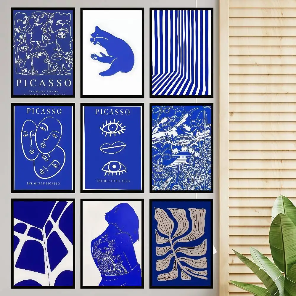 Abstrakte Klein Blue Einfache Klassische Filmplakate HD-Qualität Poster Wandkunst Malerei Studie Nordic Home Decor