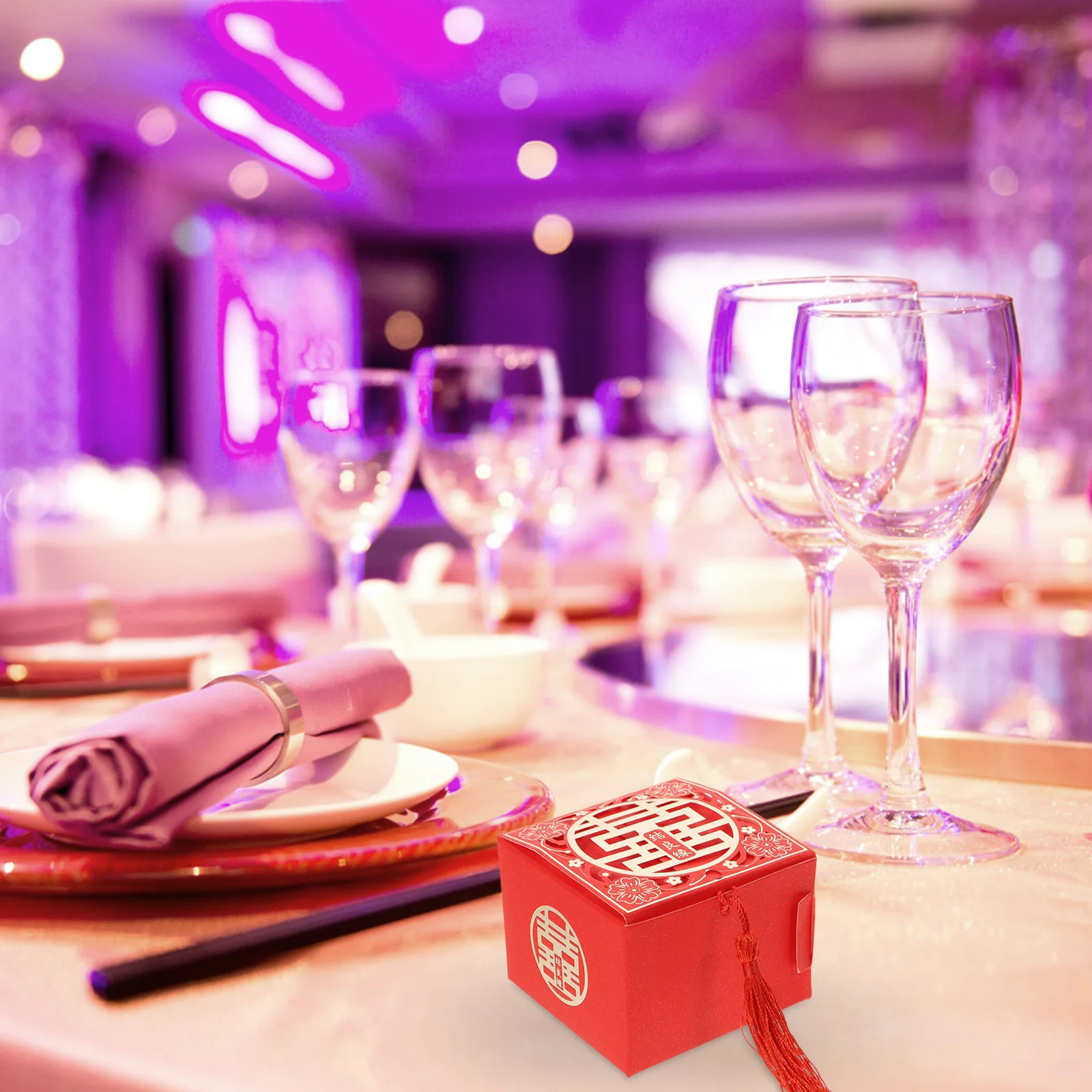 

10Pcs Chinese Traditional Candy Boxes Safe Durable for Wedding Party Favors Favor Boxes Gift Box Wedding Candy Box