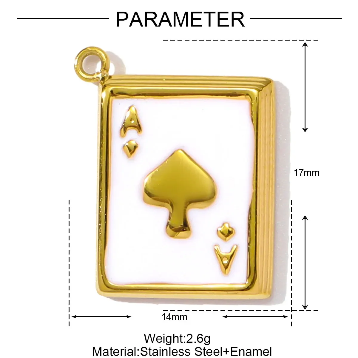 3 stks/partij Groothandel Rvs Emaille Vierkant Hart Diy Oorbel Bedels Vrouw Boze Oog Ketting Hangers Poker Sieraden