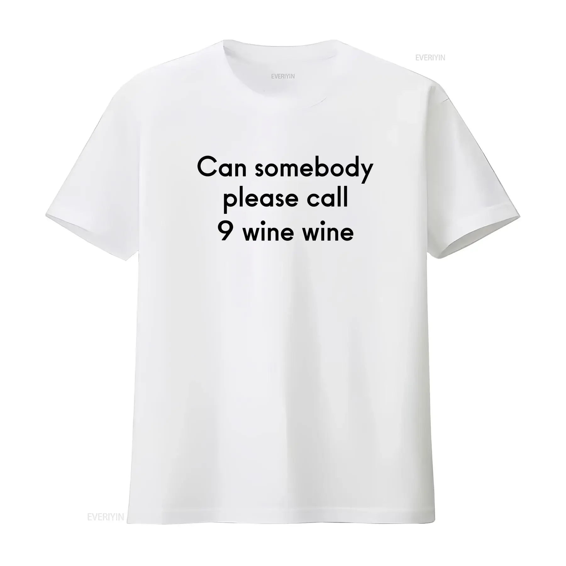 Nine wine t shirt lover woman funny gift for friend vintage Washed Casual Versatile homme Breathable Stylish Soft Slightly