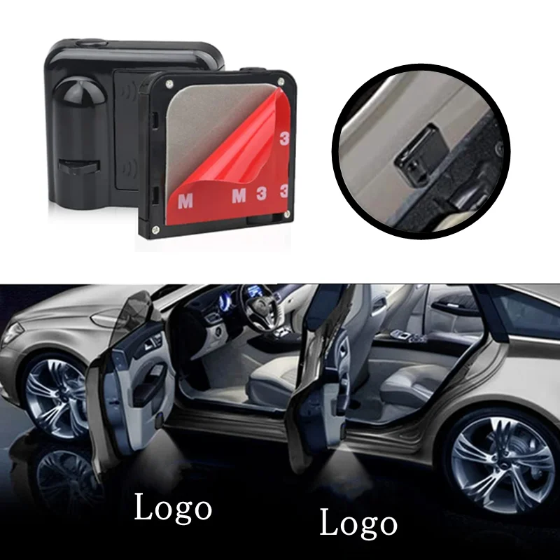 

2Pcs Car Door Welcome Light LED N Logo Veloster Kona Elantra i30 i20 Sonata HD Shadow Ghost Lamp