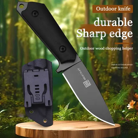 WPKOPYA U.S.A (AK-440C) Full Tang Hunting Knife +K sheath, G10 handle Sharp  Survival EDC Knife