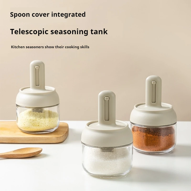 

Telescopic seasoning box, glass kitchen seasoning jar, MSG sealed seasoning jar, household salt jar, seasoning bottle