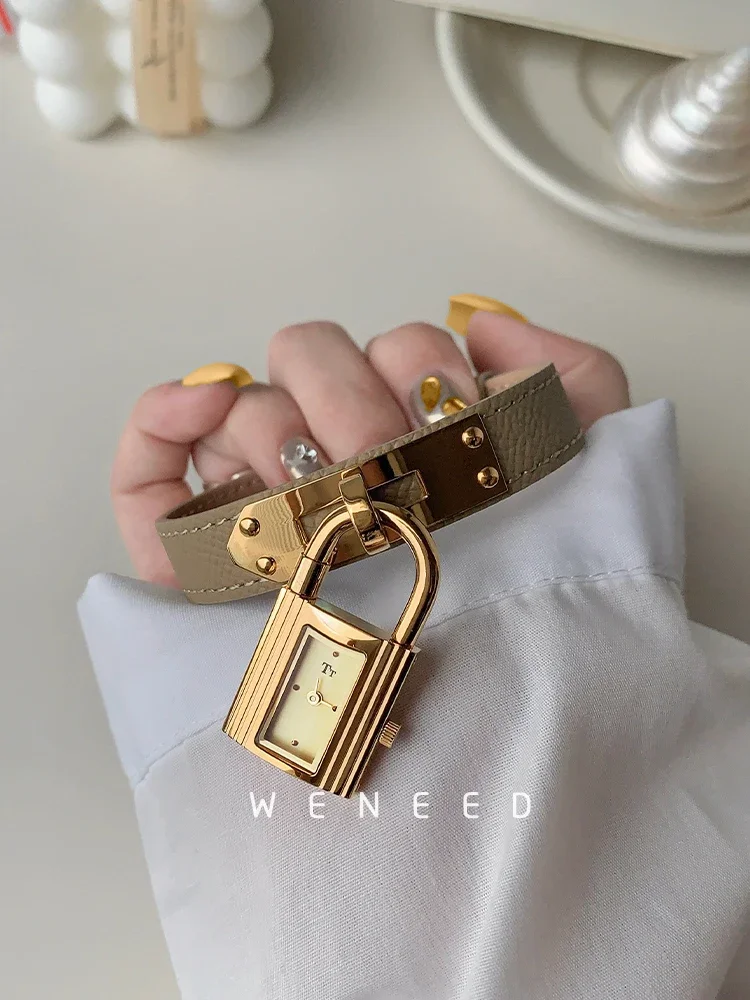Lock Dial Watch for Women Fashion Personality 2025 New Niche Light Luxury Quartz Women's Watch Relojes Para Mujer