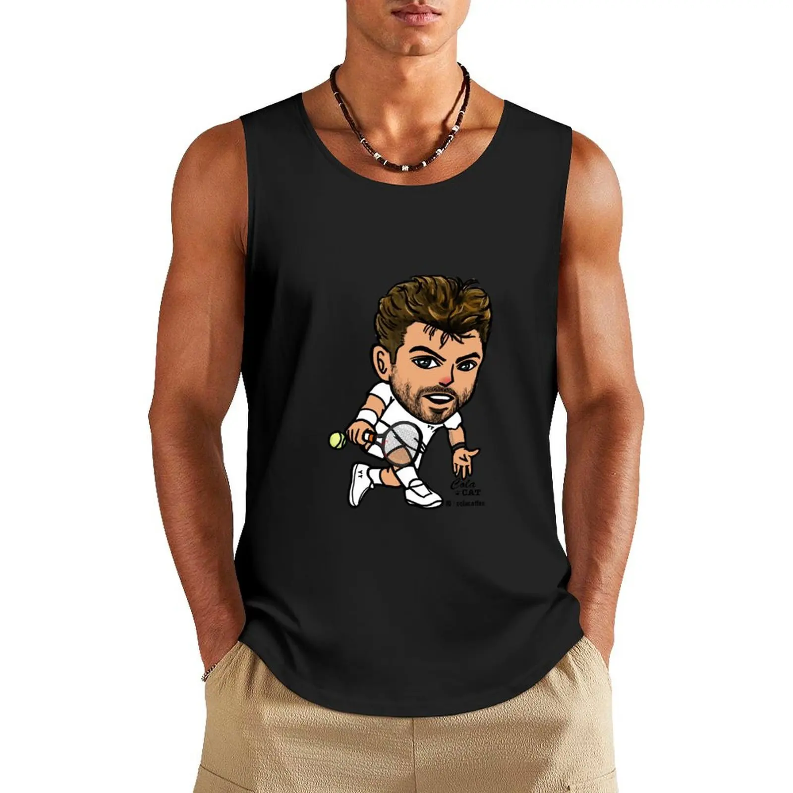 

Stanislas WawrinkaStan Wawrinka Tank Top anime clothes Gym man clothes for men summer