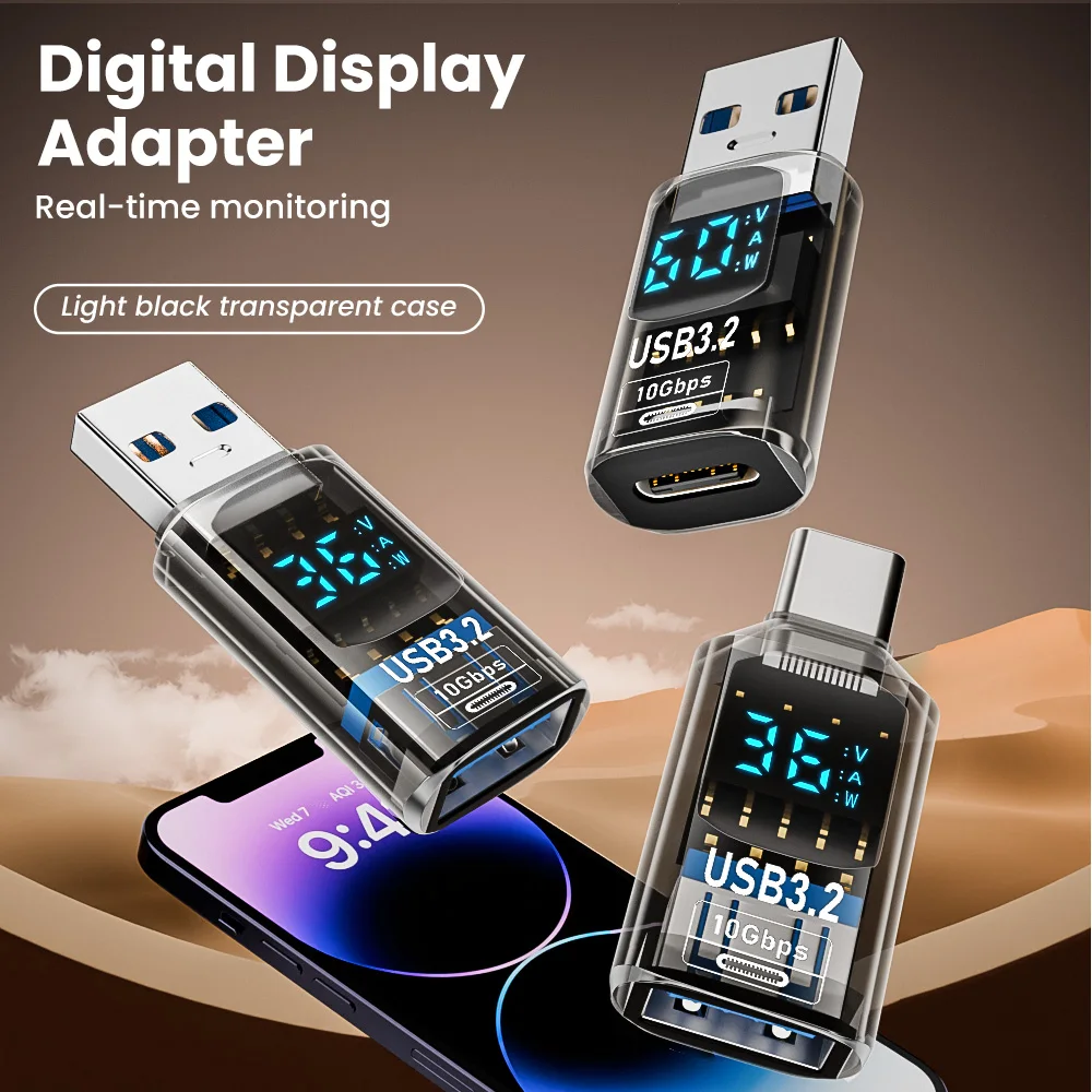 OLAF USB to Type C Adapter USB3.2 Data Transfer Charge Conversion Digital Display 10Gbps convertor For iphone15 Samsung