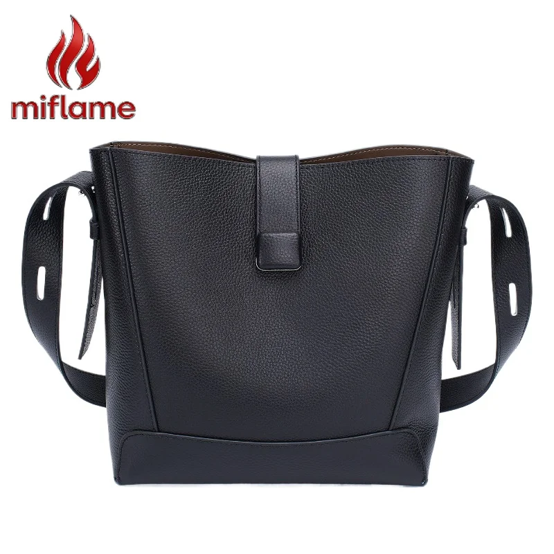 

Bucket Bag Large Cowhide Leather Crossbody Shoulder Bag for Women Commute Work Office Fashion