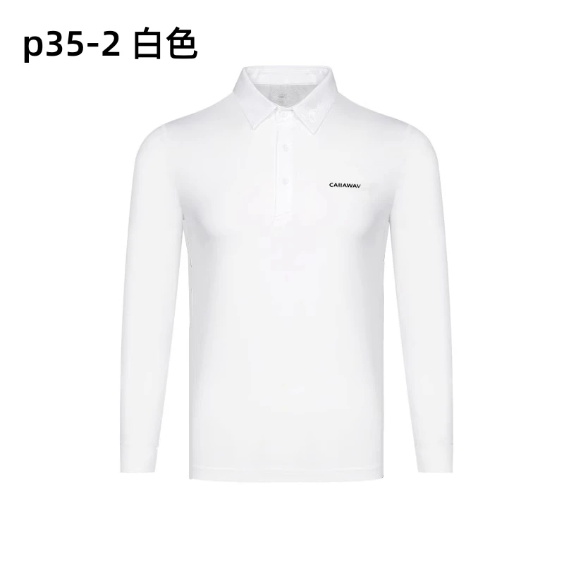 CAIIAWAV Golf Long Sleeve Golf Men\'s Golf Clothing Golf POLO Shirt Quick Dry Elastic Autumn Winter Golf Top Clothing