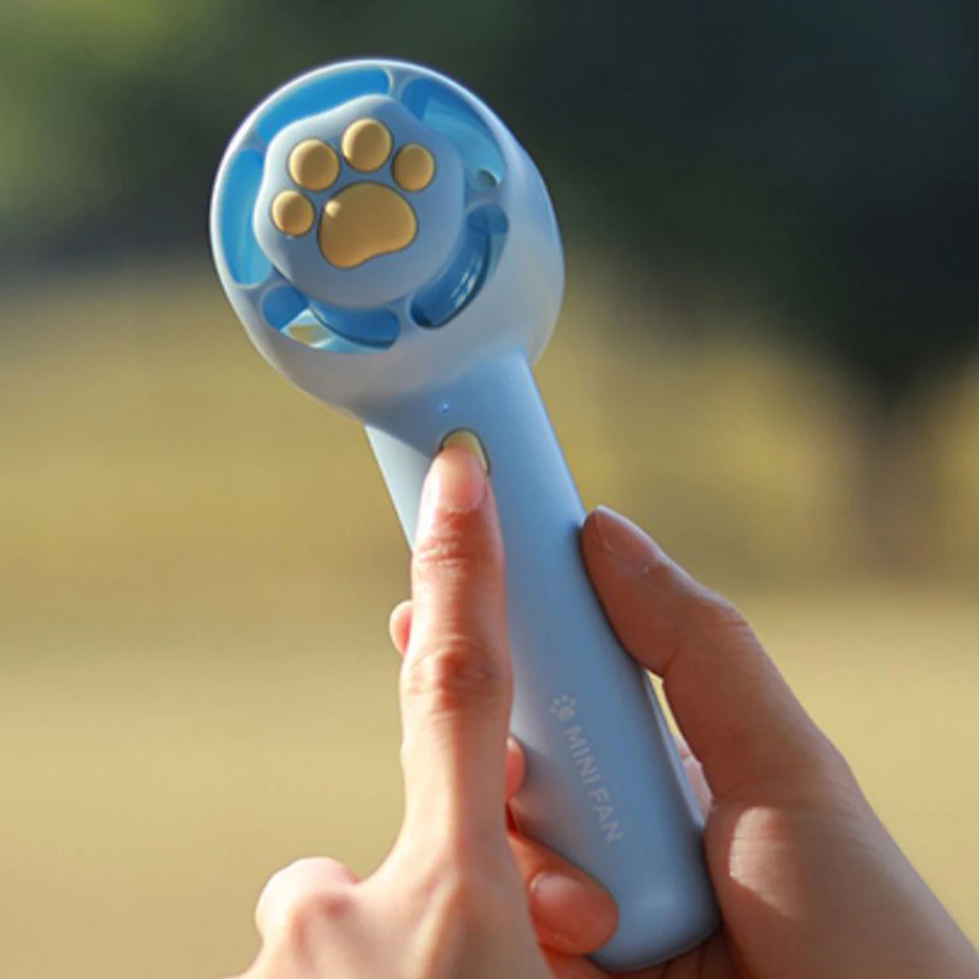 YOUPIN 2022 New bcase Cat's Claw Mini Handheld Fan Quiet Portable Student Office Cute Small Cooling Fans USB Rechargeable Fan