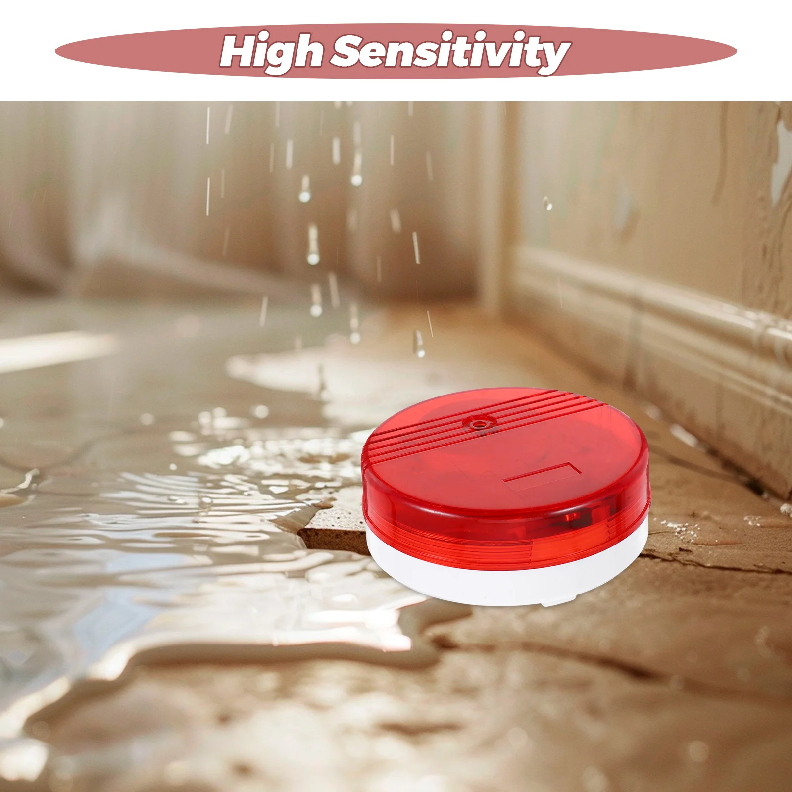 Inteligentny alarm wykrywający wycieki wody z czujnikiem o wysokiej czułości do ochrony przed przepełnieniem w piwnicy, podłodze, łazience, wodoodporny alarm na wycieki.