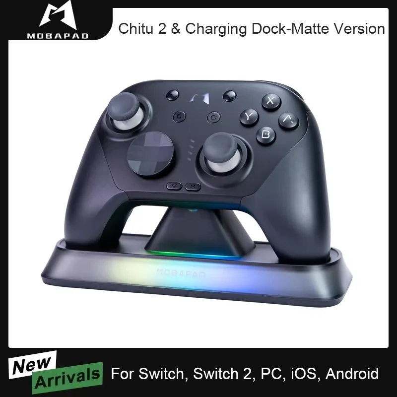 

Игровой контроллер MOBAPAD CHITU 2 с зарядной док-станцией — матовая версия, для Nintendo Switch 1/2, ПК, Android, iOS, HD механический геймпад