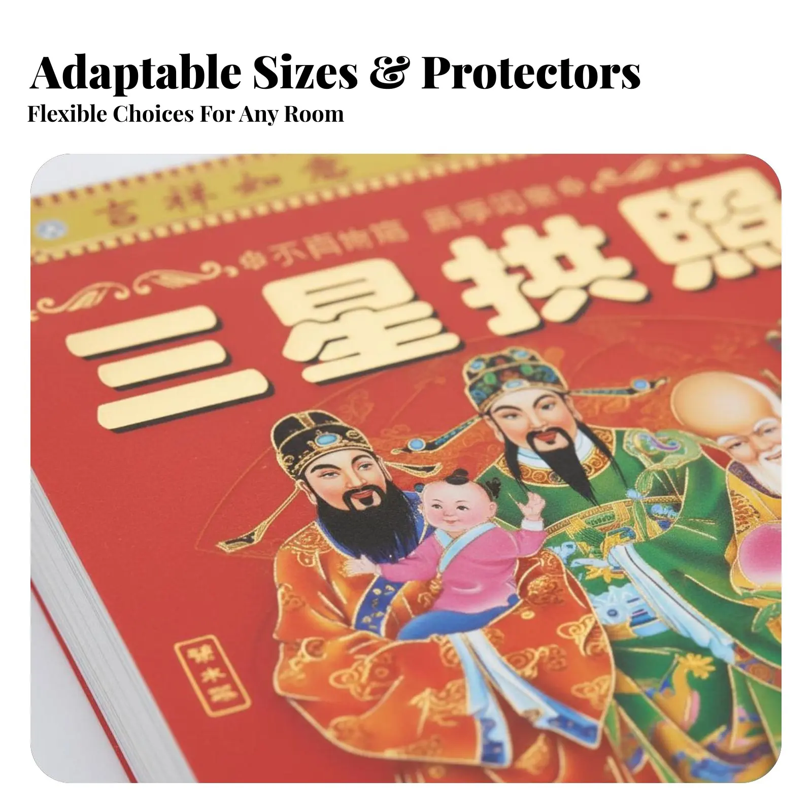 

2026 Wall Calendar, 365 Pages, Large Hanging Design, Perpetual Day-by-Day Tear-Off, Traditional Chinese Style, Ideal for Seniors