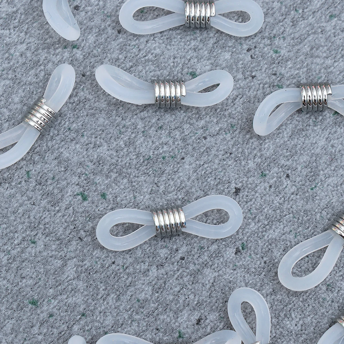 

100Pcs Glasses Chain Silicone Rings Adjustable Non-Slip Fixing Holder Durable DIY Eyeglasses Accessories Silver
