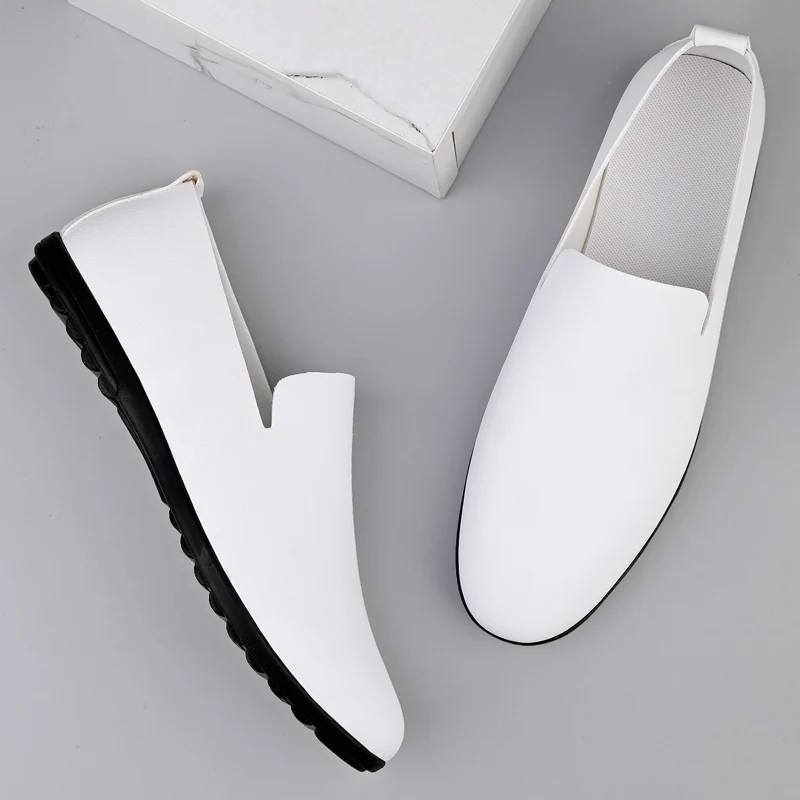 Daily casual men's leather shoes driving shoes new four-season general Doudou men's shoes outdoor lazy one-pedal men