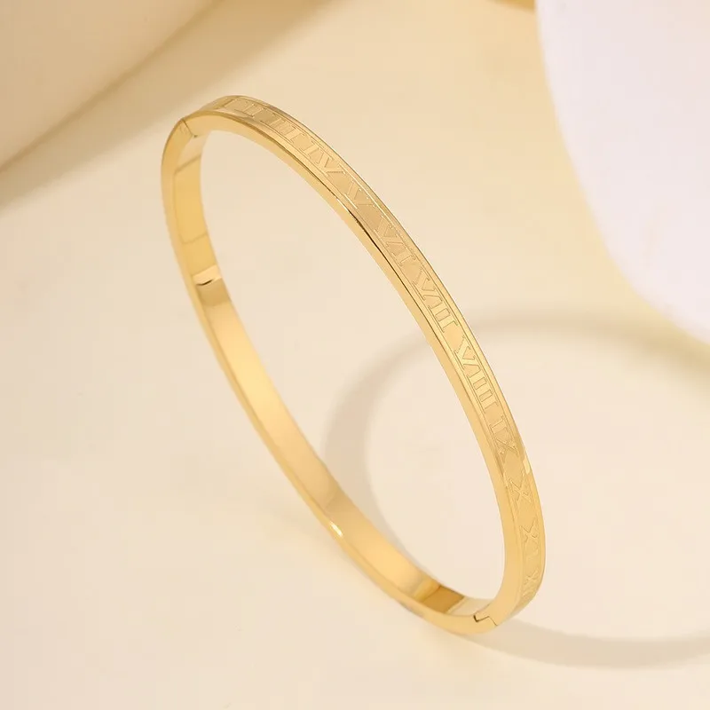 ZAKOL Nieuwe Buling Roze Kristal Zirconia Roestvrij Stalen Armband voor Vrouwen Veelzijdige Stapelbare Sieraden Waterdichte Bangle Gift