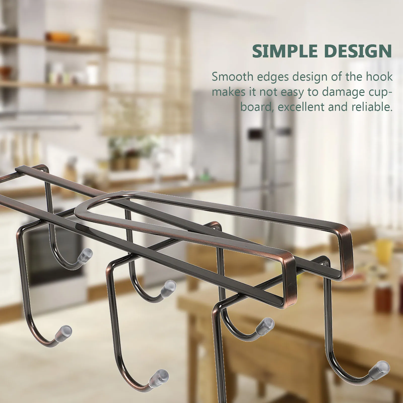 

Hanging Kitchenware Holder Cabinet Bottom Cooker Hanger Iron Cups Draining Rack For Spatula Spoon Utensils Storage Strong