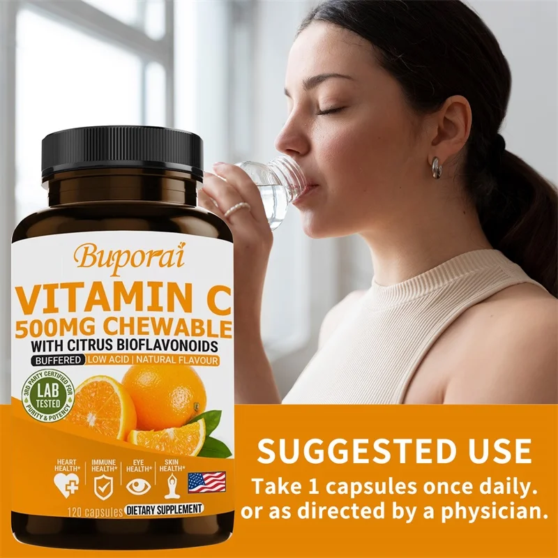 فيتامين C 500 مجم - يدعم نظام المناعة الصحي وحماية المضادة للأكسدة، ويعزز الصحة الشاملة، ويجدد الطاقة