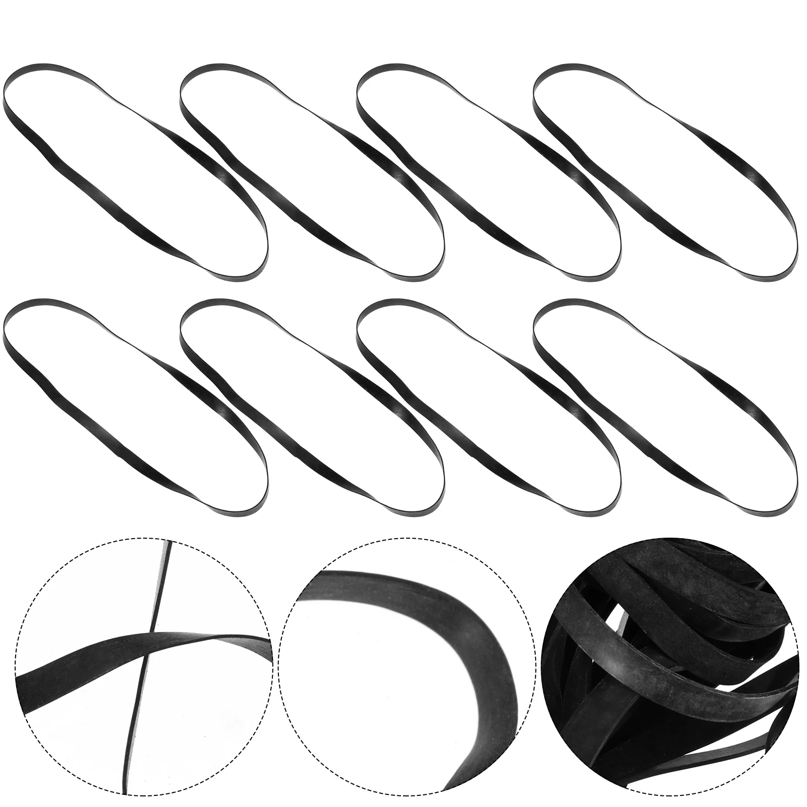 40Pcs Flat Rubber Belt for Recorder Machine Wear-Resistant Cassette Belt Suitable for Dvd Video Player Spare