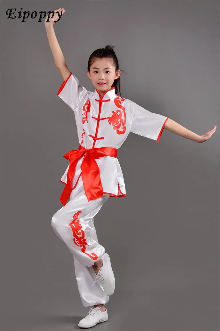 Ropa de rendimiento de artes marciales para niños, ropa de rendimiento de tambor, ropa de artes marciales de estilo chino