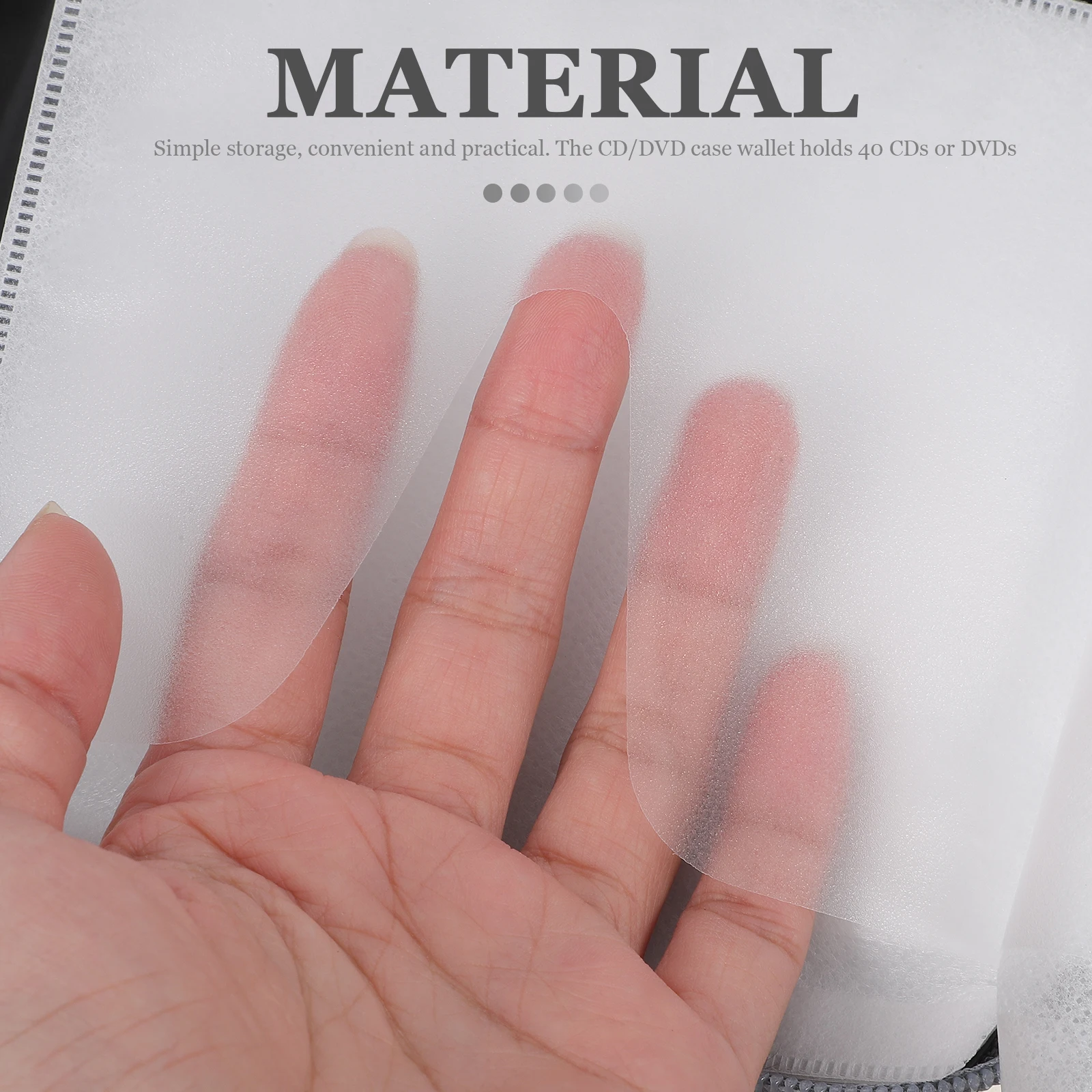 

2pcs CD DVD Storage Bag ganizer Lightweight Plastic Disc Holder Wallet Travel Space Zipper Closure Case Pouch