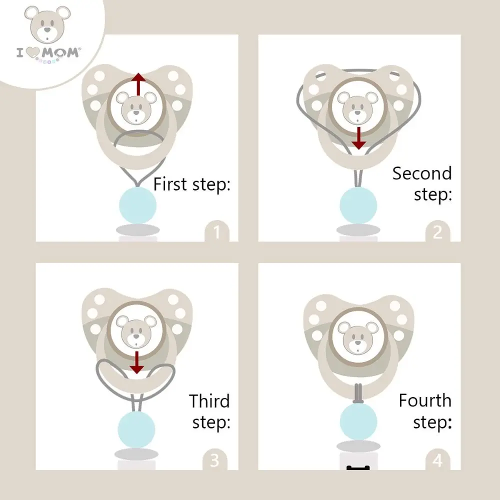 Chain Nipple Holder Clips Pacifier Holder Clips Baby Pacifier Chain Crochet Animal Pacifier Clips Baby Teether  Straps