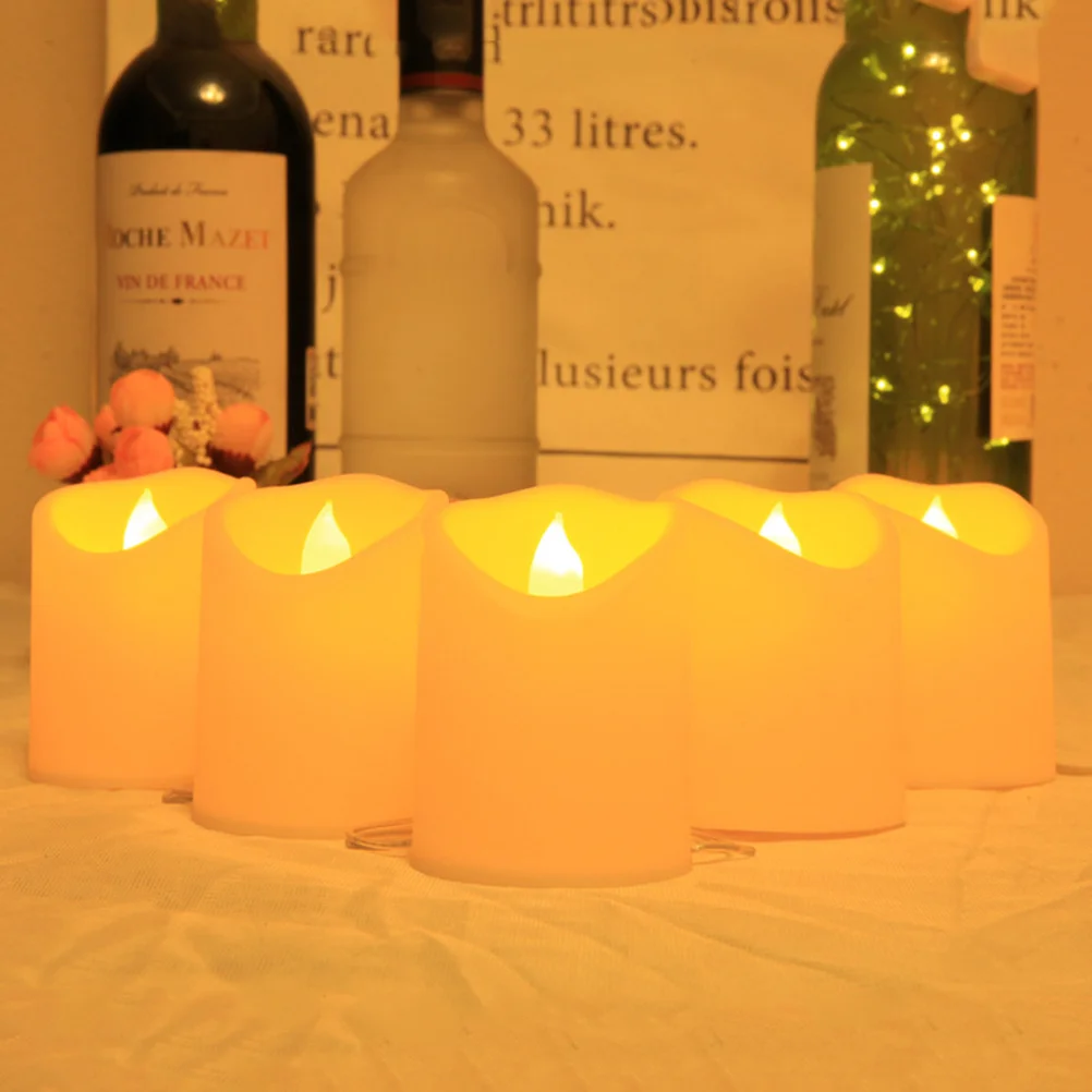 

10 LED Electronic String Lights USB Glitter Flameless Lamps Romantic Wedding Proposal Light Decoration Warm White