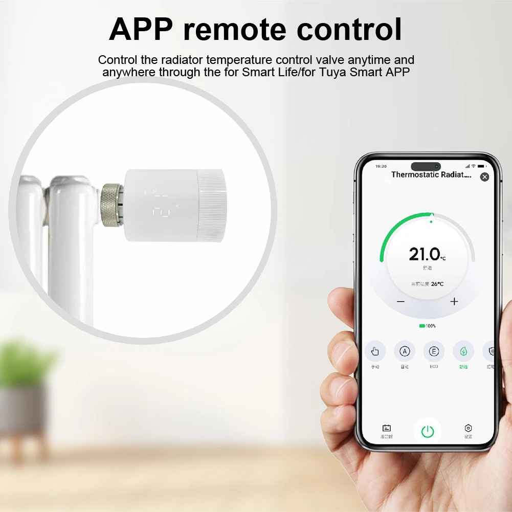 Advanced TRV Featuring WiFi Connectivity Seamless Integration with For Tuya Systems and Customizable Heating Solutions