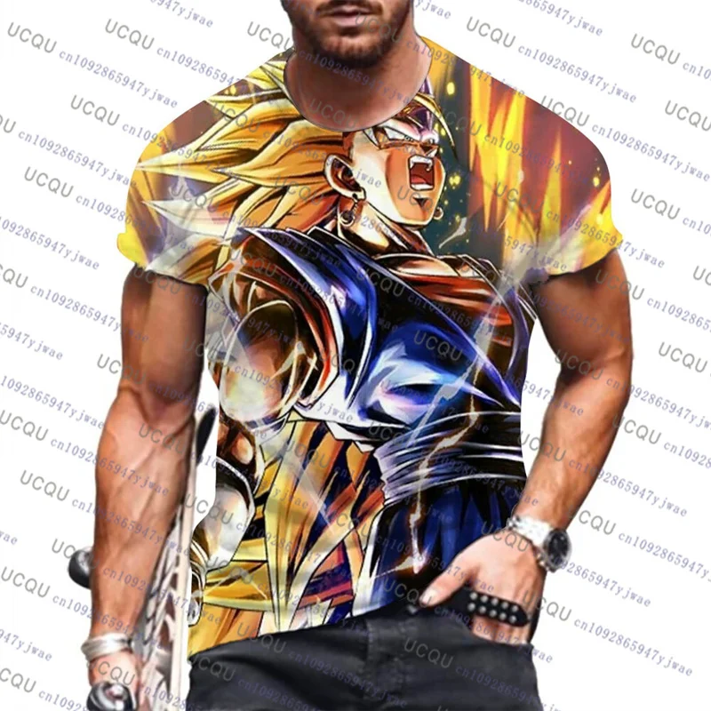 Bandai Anime Dragon Ball Z Goku 3D Stampa T-shirt da uomo Casual Streetwear Anime Fans Must Confortevole maglietta cosplay da indossare ogni giorno