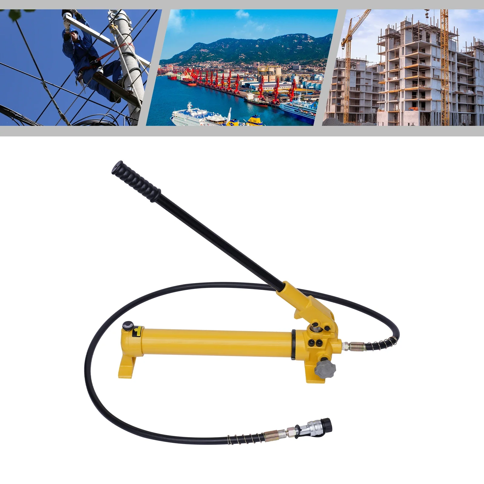 

Ручной гидравлический насос, ручной гидравлический масляный насос, высокое давление 0-70 МПа, емкость масла 700 куб.см для промышленного и автомобильного использования