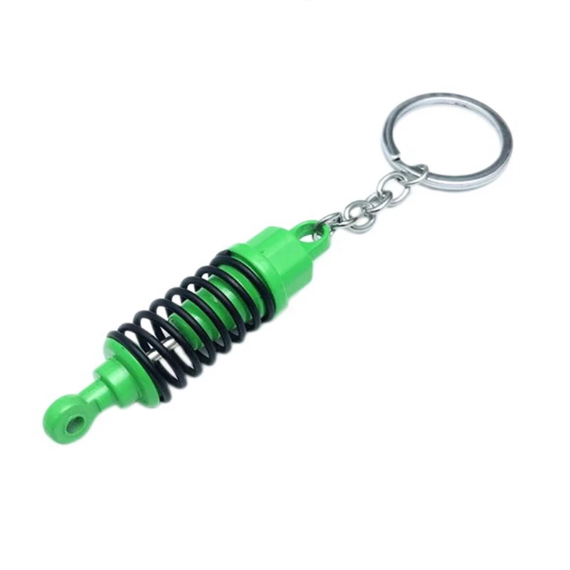 Creative Auto Part Model Shock Absorber Keychain Keyring Key Chain Ring Keyfob Car Accessories(Green)