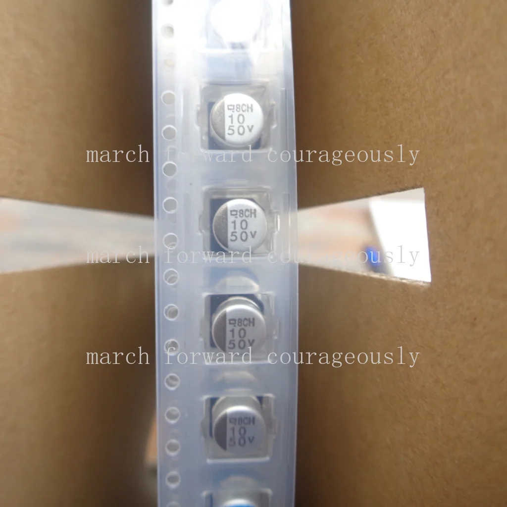 

100 шт. Оригинальные автомобильные конденсаторы NCC Black Titan 50V 10UF, высокотемпературные (до 125 градусов), для печатных плат, MVH 6X6