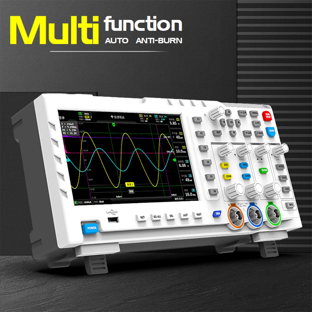 Abs Digitale Oscilloscoop Professionele Tft Lcd 1gsa/S Sampling Rate Licht Instelbare Oscilloscopen Signaalgenerator