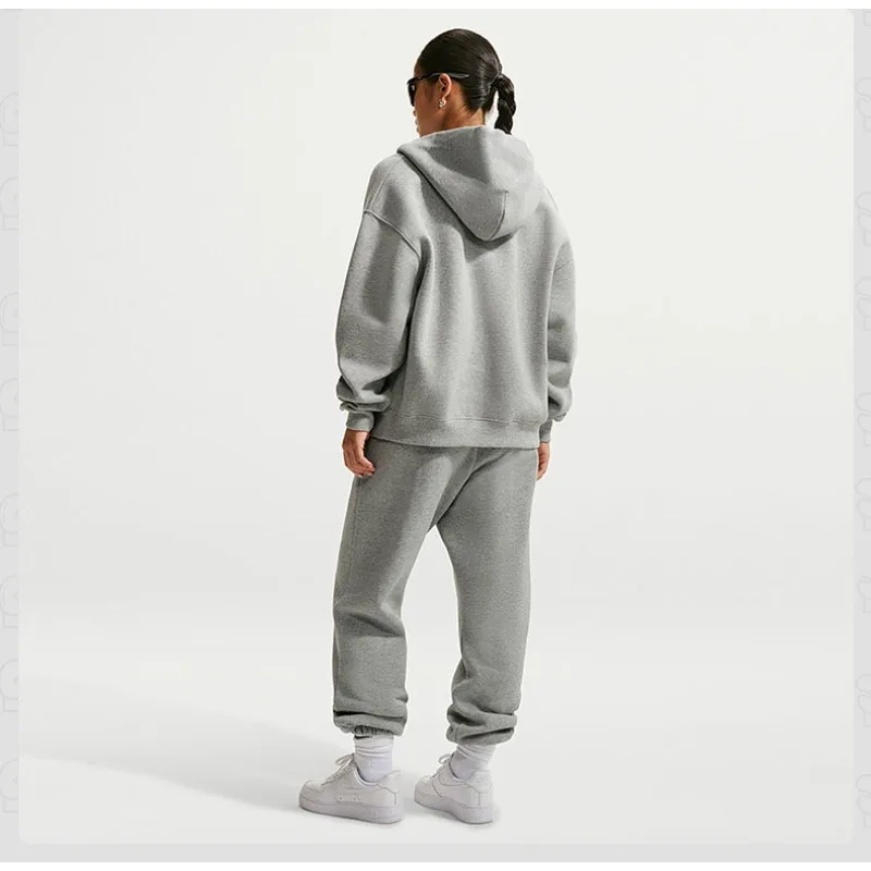 NIKE Nike Autumn New Women's Oversize Wind Fleece High Waist Closed Trousers Sweatpants IM8075-063
