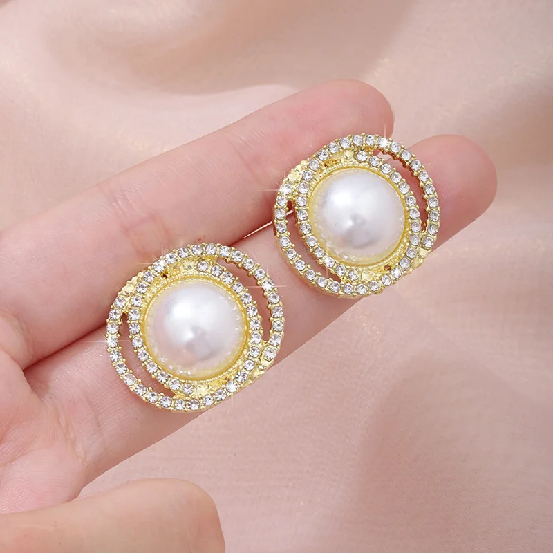 Trendy Korean Earrings For Women Pearl Geometry Elegant Female Dangle Drop Earrings New Fashion Jewelry Accessories