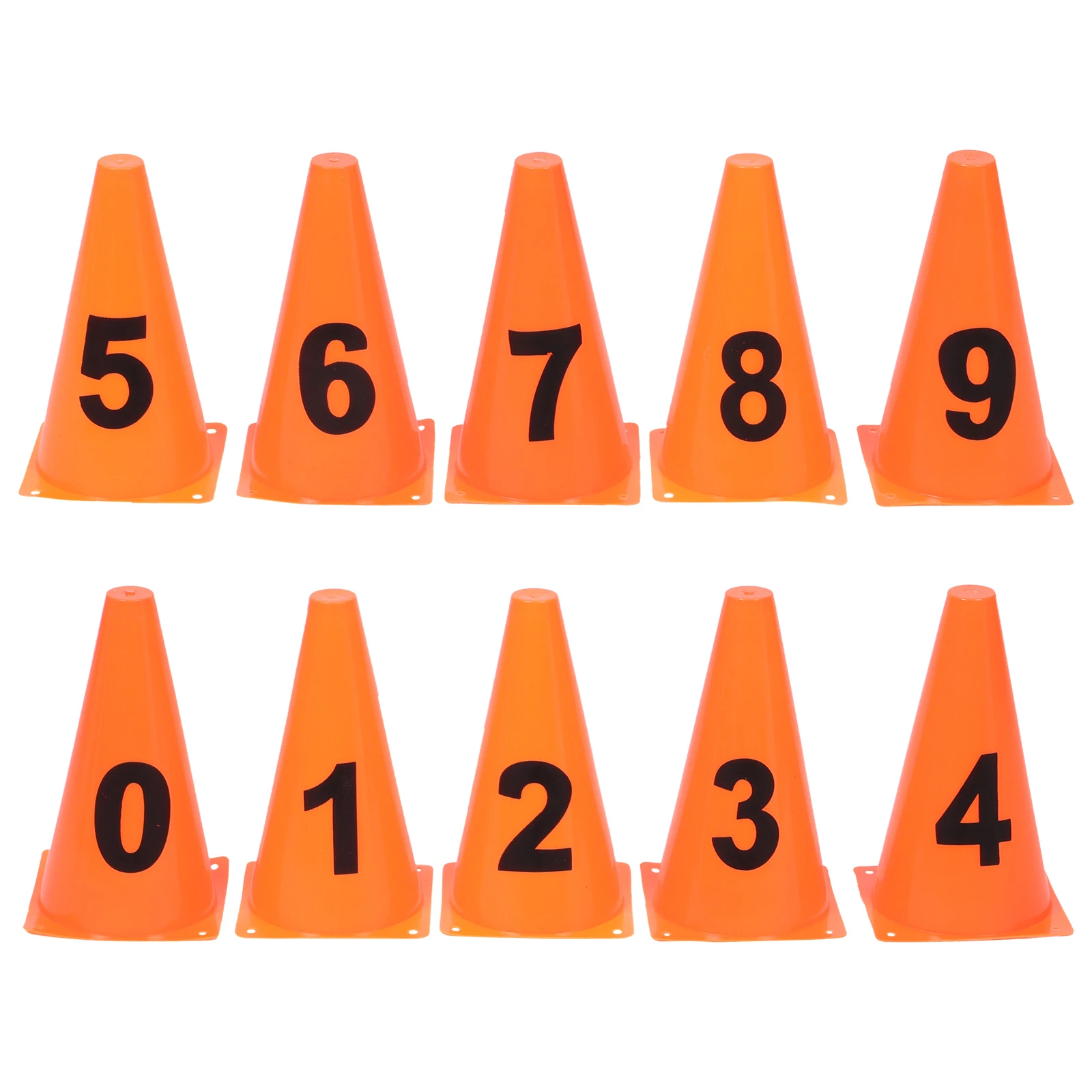 

1 set 1 set Numbered Marker Cones Sports Agility Training Plastic Soccer Kids Durable Bright Colored Cones For Roller Skating