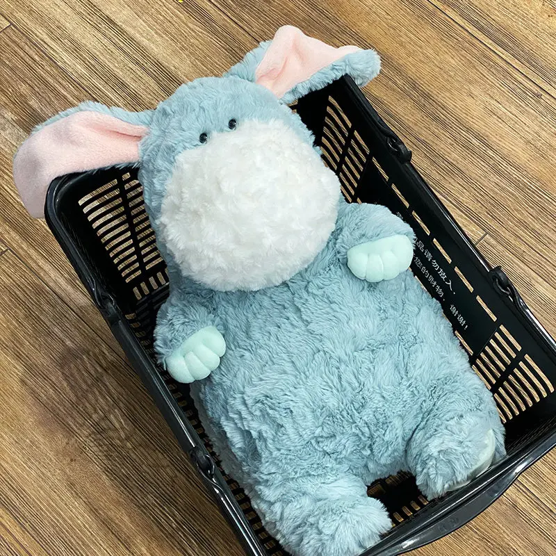 1piece 40cm Cartoon Blue Donkey Stuff Animal Soft Plush Home Decor Horse Toy Doll Birthday Children & Gril Friend Gifts