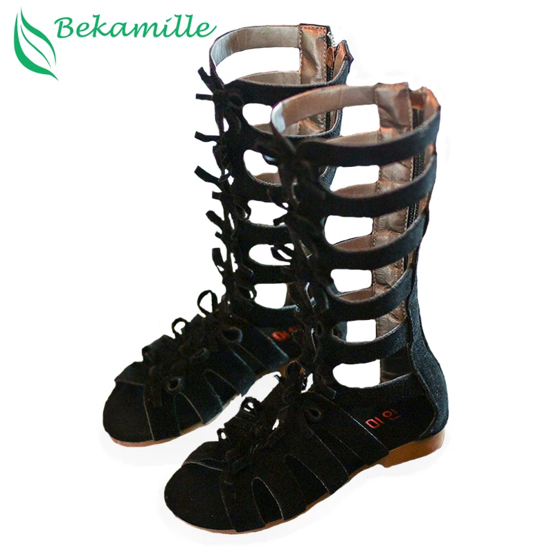 Summer Children Sandals Fashion Rome Shoes Kids Girls Baby Flat Cut-Outs Beach Sandals SZ379